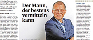 Pforzheimer: Der Mann, der bestens vermitteln kann.